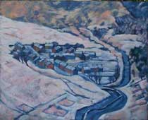 "Village in Winter" by Megan Jones